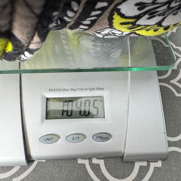 Vera Bradley Duffel Bag Retired Citron Travel Weekender Quilted White Green Tote - Picture 13 of 13